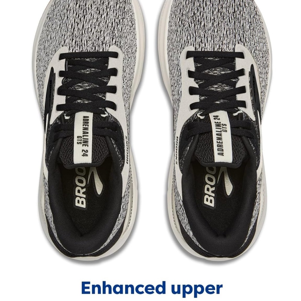 Brooks women’s Adrenaline GTS 24 Black and White Athletic Shoes